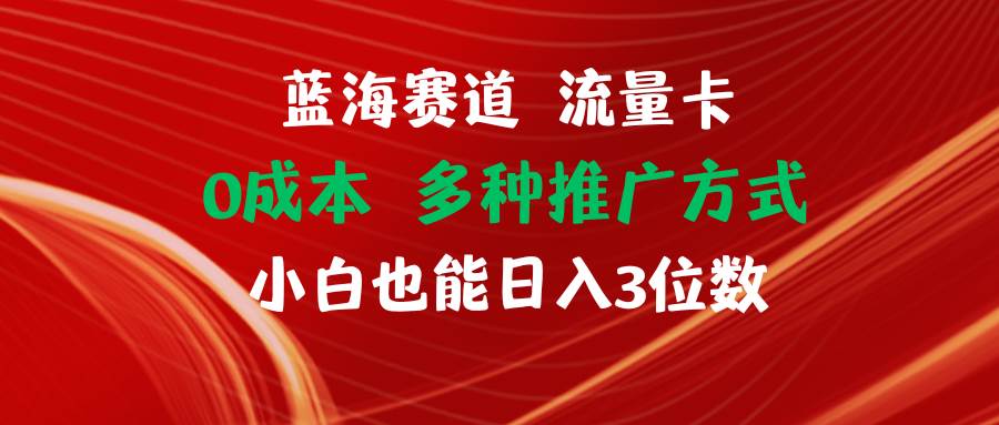 蓝海赛道 流量卡 0成本 小白也能日入三位数 - 智识科技网-智识科技网