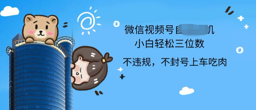 2024最新微信视频号挂机小白可上手，轻松日入三位数 - 智识科技网-智识科技网