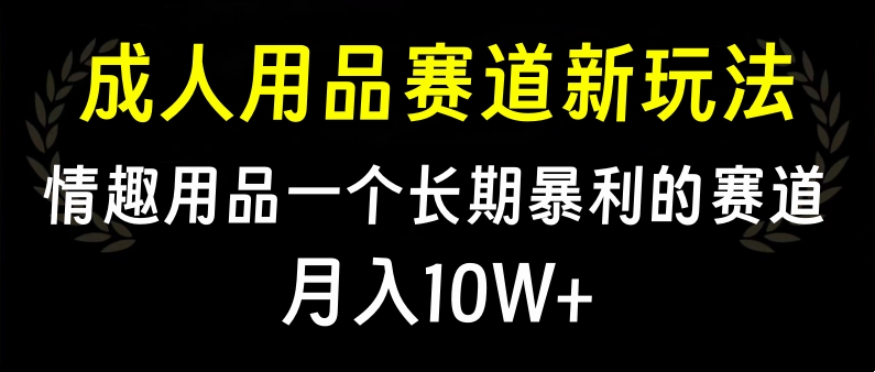 大人用品赛道新玩法，情趣用品一个长期暴利的赛道，月入10W+ - 智识科技网-智识科技网