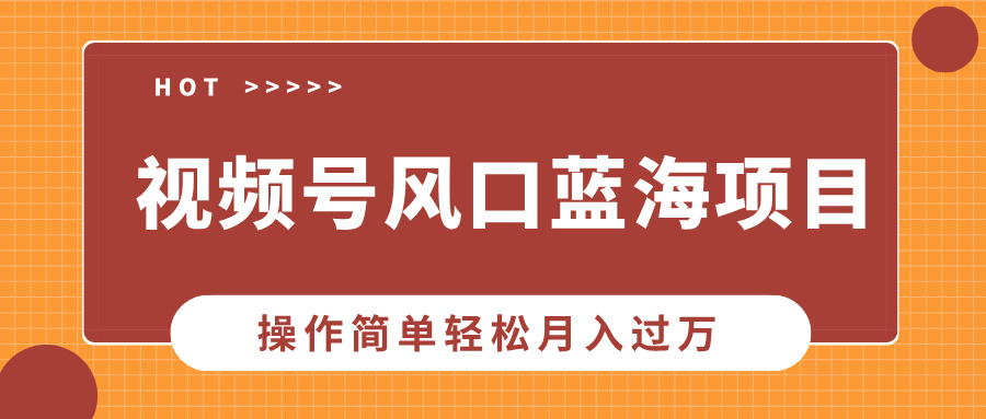 视频号风口蓝海项目，中老年人的流量密码，操作简单轻松月入过万 - 智识科技网-智识科技网