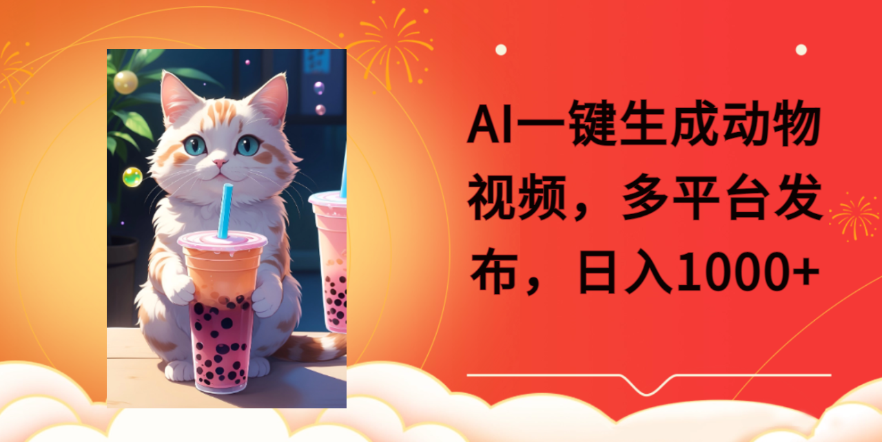 AI一键生成动物搞笑视频，多平台发布，轻松破千万播放，日入2000+ - 智识科技网-智识科技网