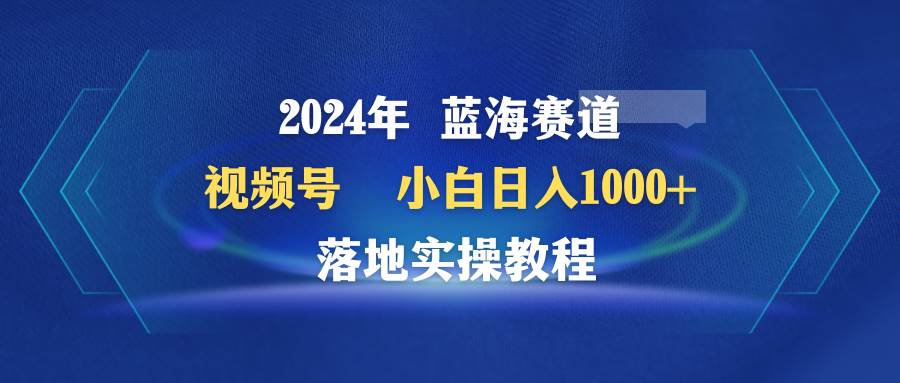 2024年蓝海赛道 视频号 小白日入1000+ 落地实操教程 - 智识科技网-智识科技网