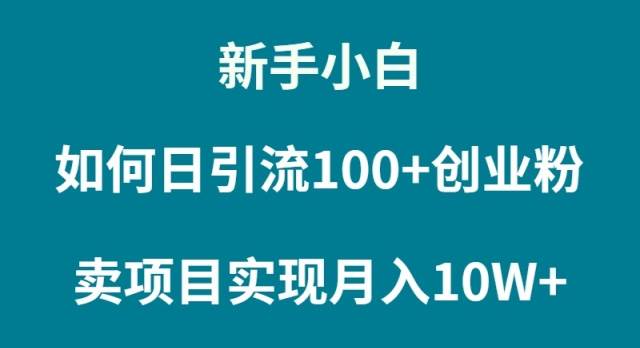 新手小白如何通过卖项目实现月入10W+ - 智识科技网-智识科技网