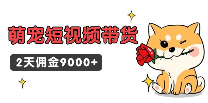 东哲日记·萌宠短视频带货，2天佣金9000+ - 智识科技网-智识科技网