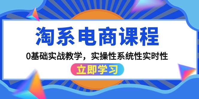 淘系电商课程，0基础实战教学，实操性系统性实时性（15节课） - 智识科技网-智识科技网