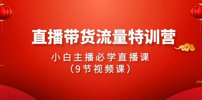 2024直播带货流量特训营，小白主播必学直播课（9节视频课） - 智识科技网-智识科技网