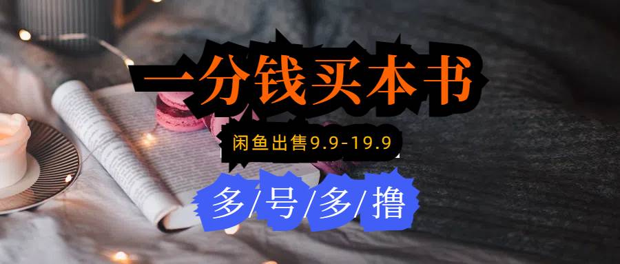 每天花1分钱买一本书，闲鱼出售9.9-19.9不等，多账号多撸 新手小白均可操作 - 智识科技网-智识科技网