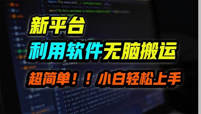 新平台用软件无脑搬运，月赚10000+，小白也能轻松上手 - 智识科技网-智识科技网