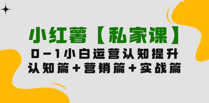 小红薯【私家课】0-1玩赚小红书内容营销，认知篇+营销篇+实战篇（11节课） - 智识科技网-智识科技网