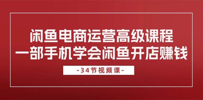 闲鱼电商运营高级课程，一部手机学会闲鱼开店赚钱（34节课） - 智识科技网-智识科技网