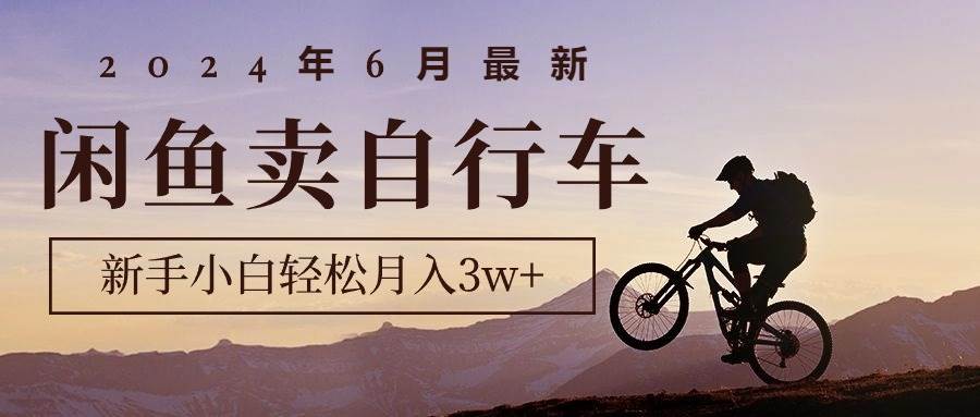 2024年6月最新闲鱼卖自行车，新手小白轻松月入3w+项目 - 智识科技网-智识科技网